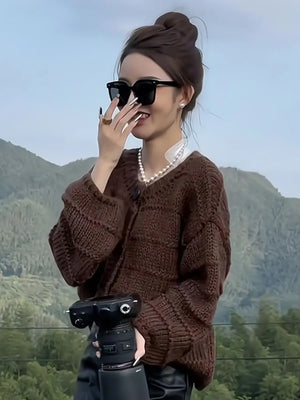 VILZSTUDIOS Retro Knitted Cardigan