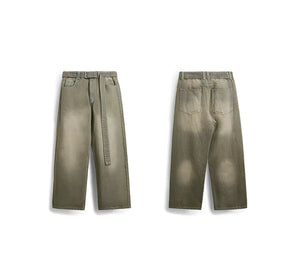 VILZSTUDIOS Retro Loose Washed Casual Jeans