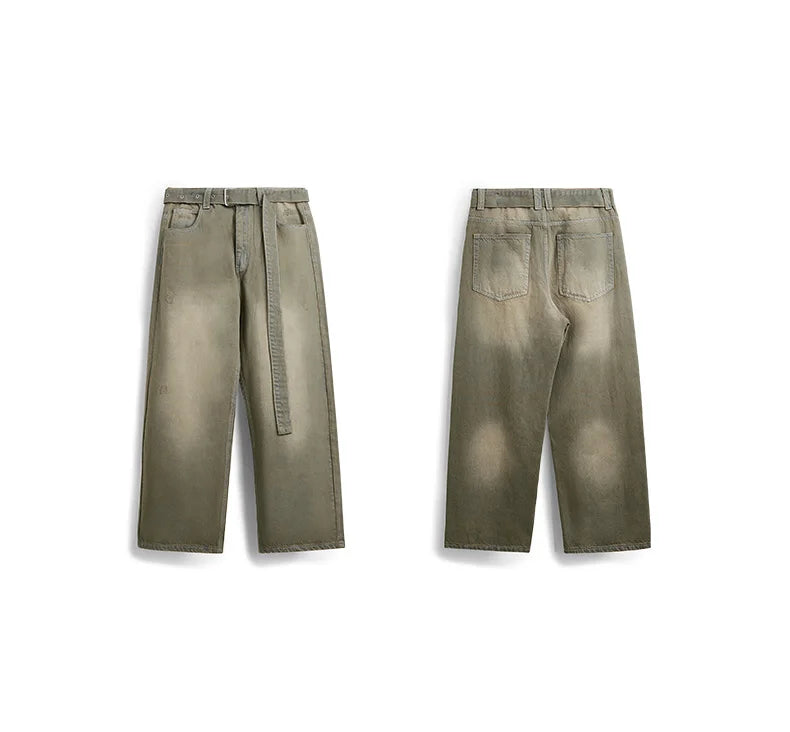 VILZSTUDIOS Retro Loose Washed Casual Jeans