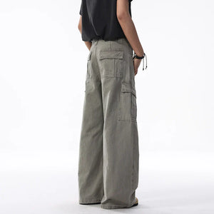 VILZSTUDIOS Loose Casual Pure Cotton Cargo Pants