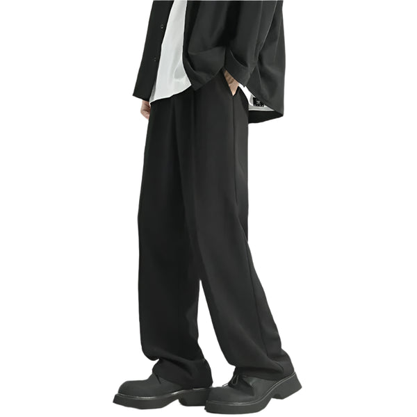 Black Comfortable Thin Straight Pants