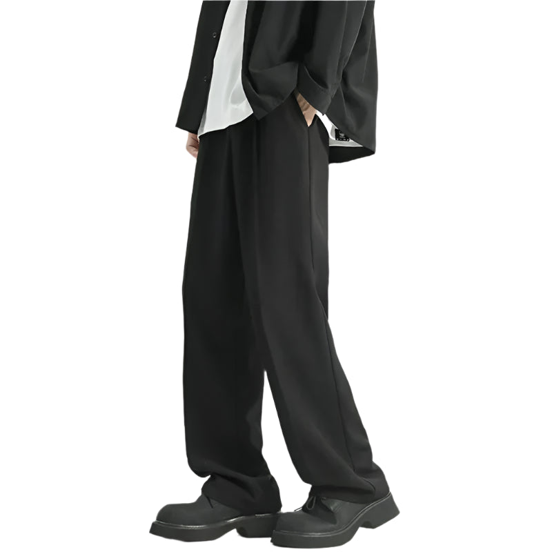 VILZSTUDIOS Black Comfortable Thin Straight Pants