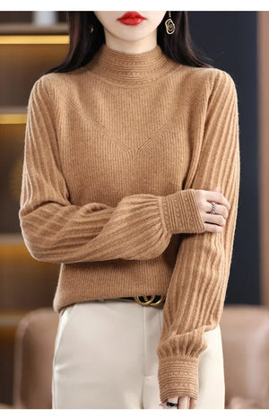 VILZSTUDIOS Cozy Knit High Collar Sweater