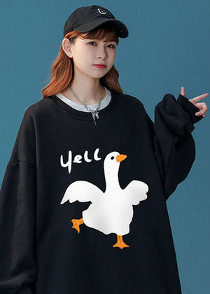 VILZSTUDIOS Cute Oversized Kawaii Duck Hoodie