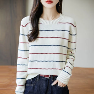 VILZSTUDIOS Classic Striped Knitted Sweater
