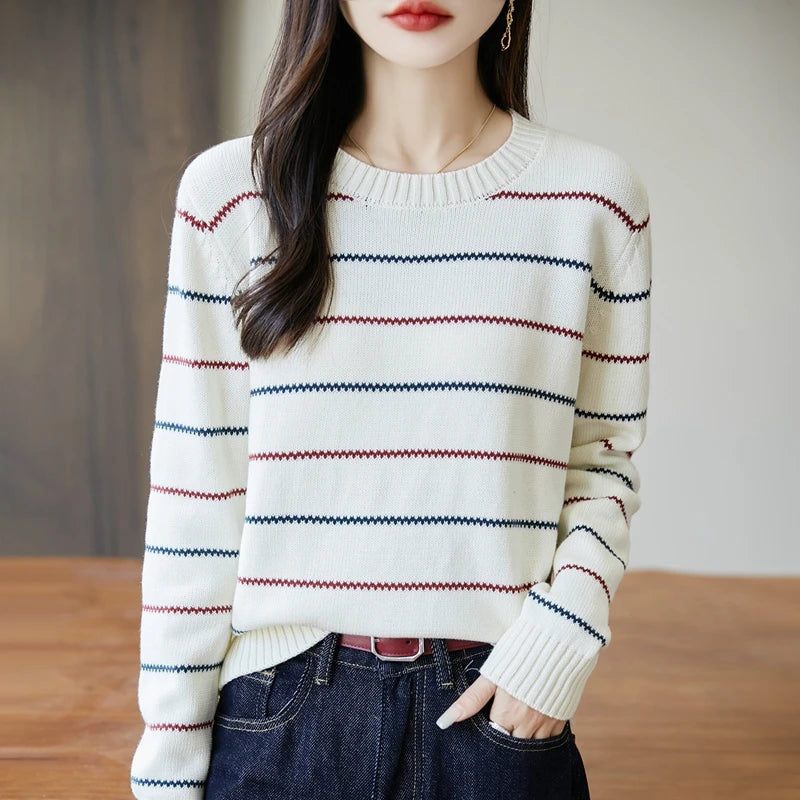 VILZSTUDIOS Classic Striped Knitted Sweater