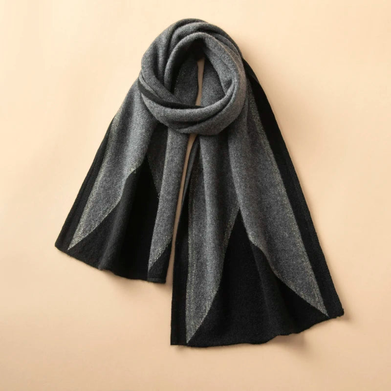 VILZSTUDIOS A-class High-quality 100% Cashmere New Cashmere Scarf 100% Knitted Warm Neck-Protecting High-end Fashion Wild Color in Winter.