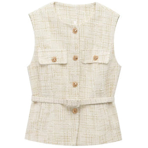 VILZSTUDIOS Stylish Textured Sleeveless Vest