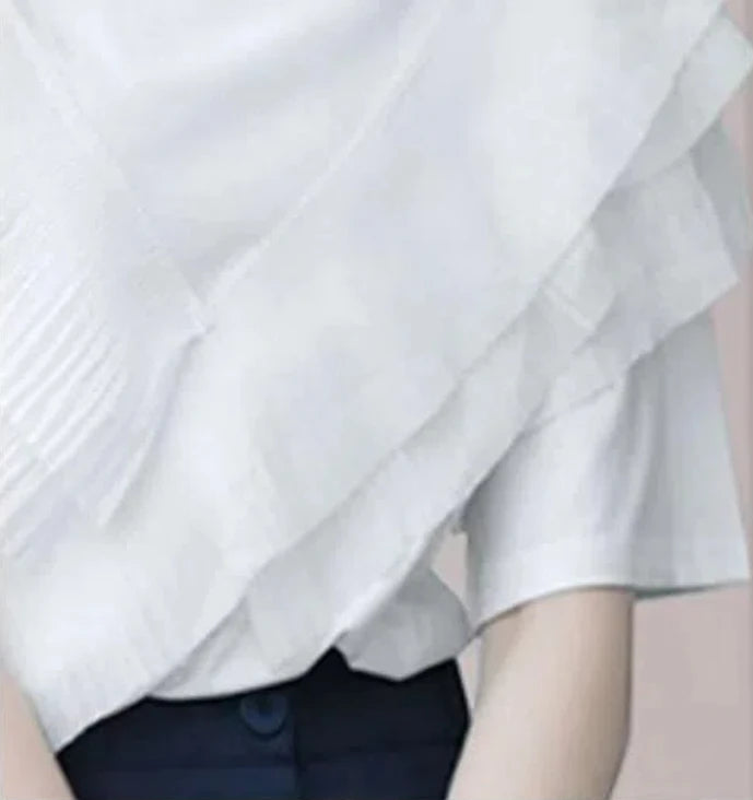 VILZSTUDIOS Vibrant Ruffled Summer Blouse