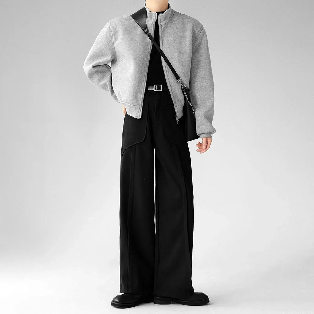 VILZSTUDIOS Luxury Woolen Wide Leg Casual Pants
