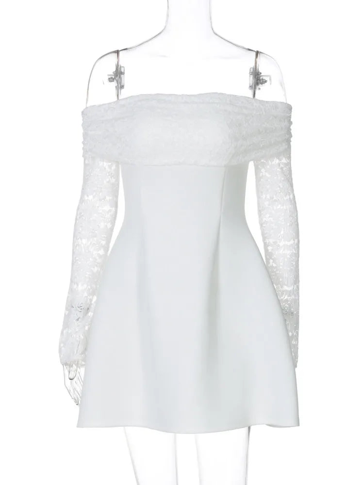 VILZSTUDIOS Elegant Sexy Off-Shoulder Mini Dress