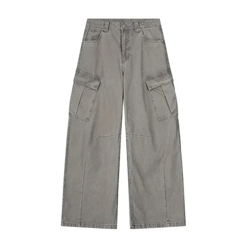 VILZSTUDIOS Loose Casual Pure Cotton Cargo Pants