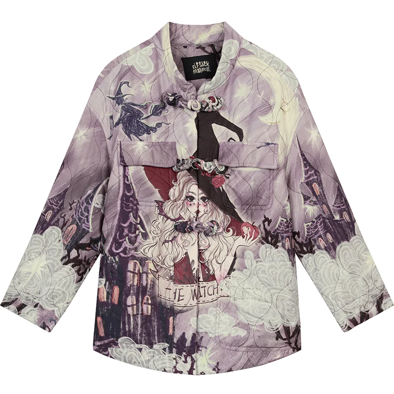 VILZSTUDIOS Trendy Original Printed Puffer Jacket