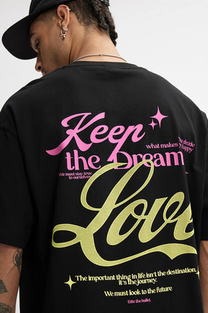 VILZSTUDIOS American Print Oversize Heavyweight Cotton T-Shirt