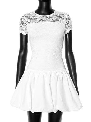 VILZSTUDIOS Elegant Lace See-Through A-Line Summer Dress