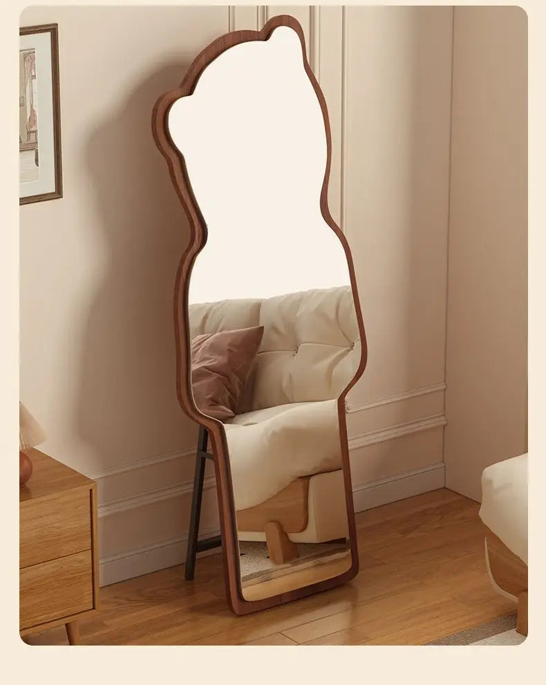 VILZSTUDIOS Floor-to-ceiling bear special-shaped full-body full-length mirror household mirror bedroom three-dimensional irregular cloud