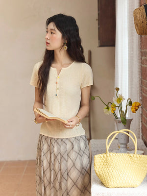 VILZSTUDIOS Short Sleeved Knitted T-Shirt