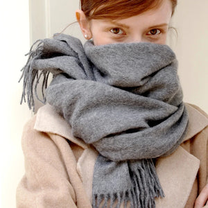 VILZSTUDIOS Winter Scarf Women  Wool Scarves Adult Scarves for ladies 100% Wool scarft women Fashion Cashmere Poncho Wrap