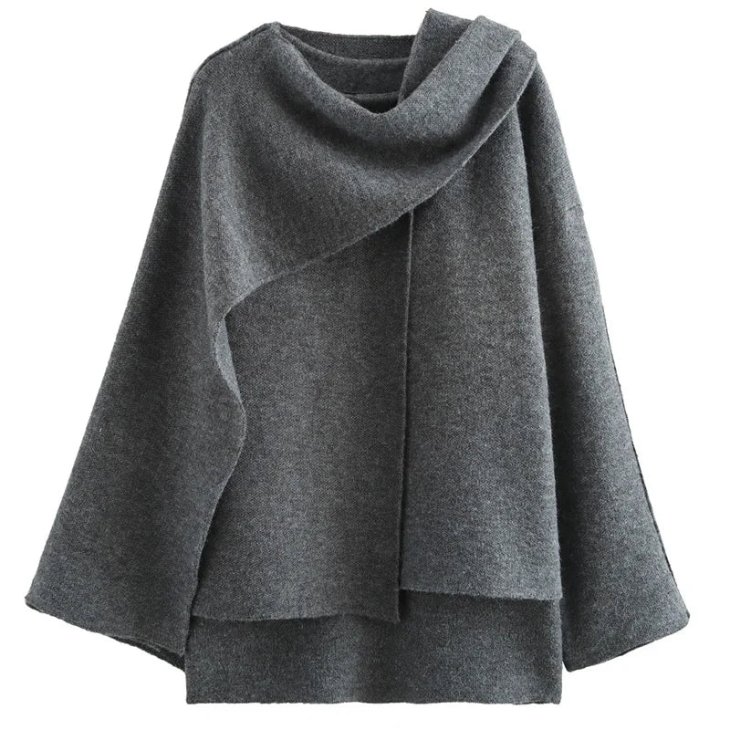 VILZSTUDIOS Elegant Knit Cloak Sweater