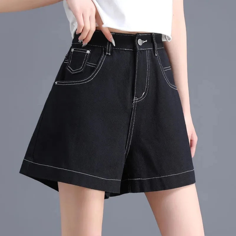 VILZSTUDIOS Stylish Loose Wide Leg Denim Pants