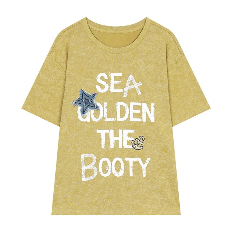 VILZSTUDIOS Casual Sea Star Graphic T-Shirt
