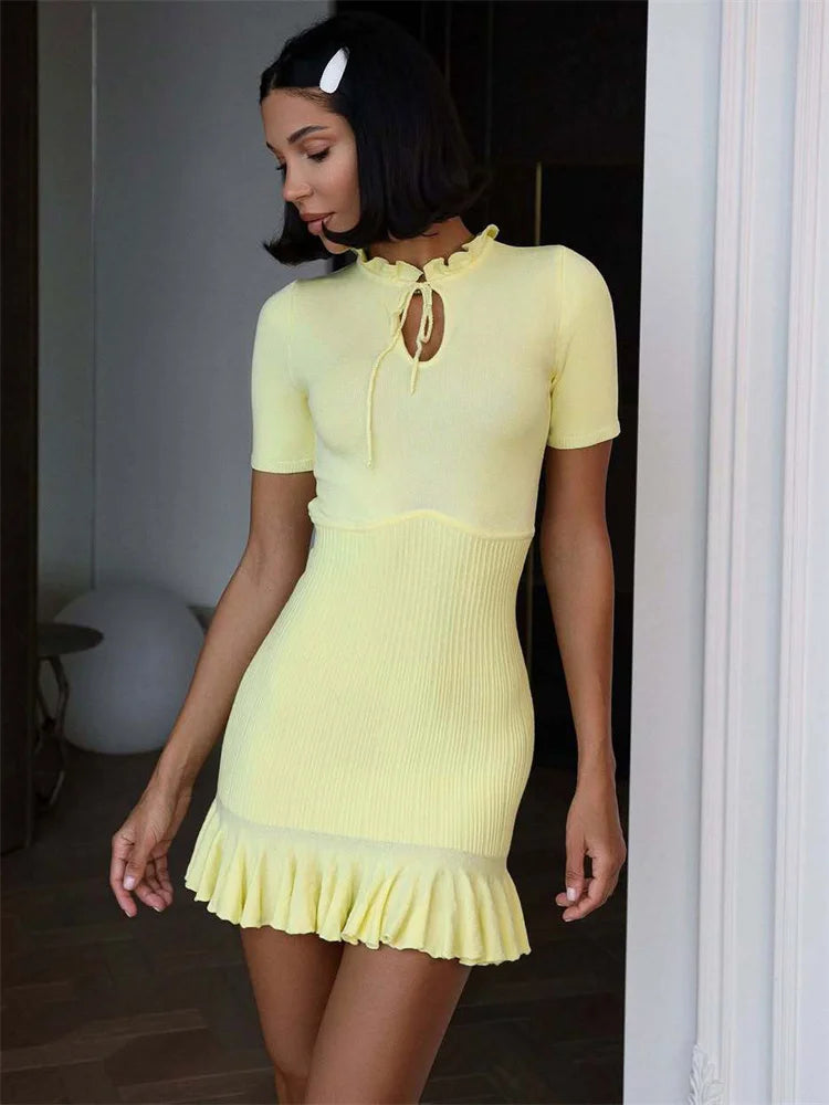 VILZSTUDIOS Ruffled Knit Dress