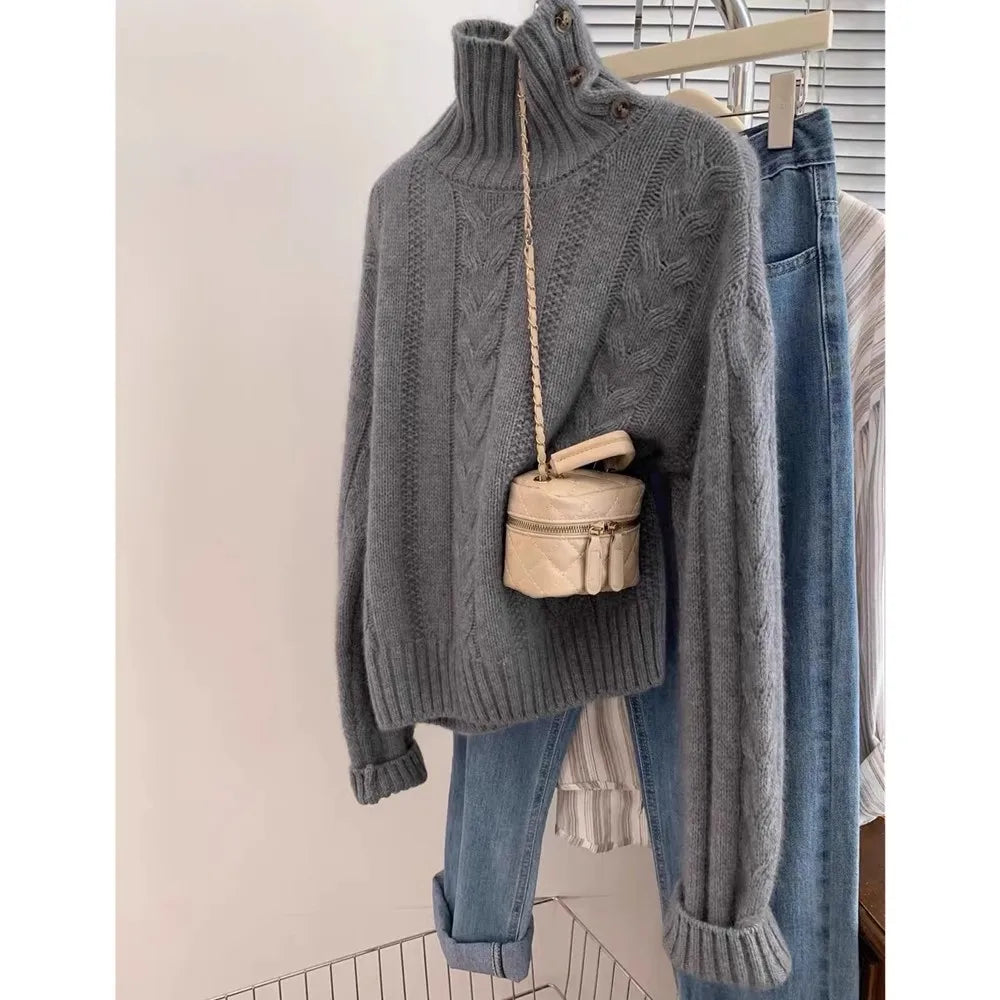 VILZSTUDIOS High-Neck Knitted Cashmere Sweater