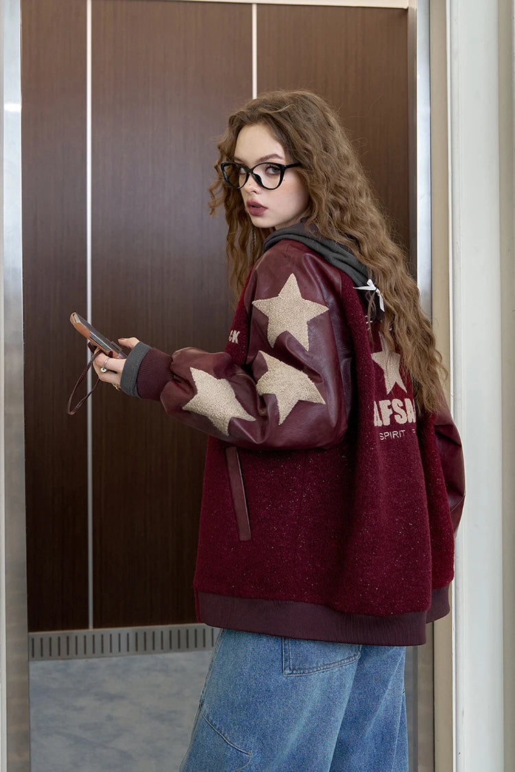 VILZSTUDIOS Sparkling Retro Baseball Jacket