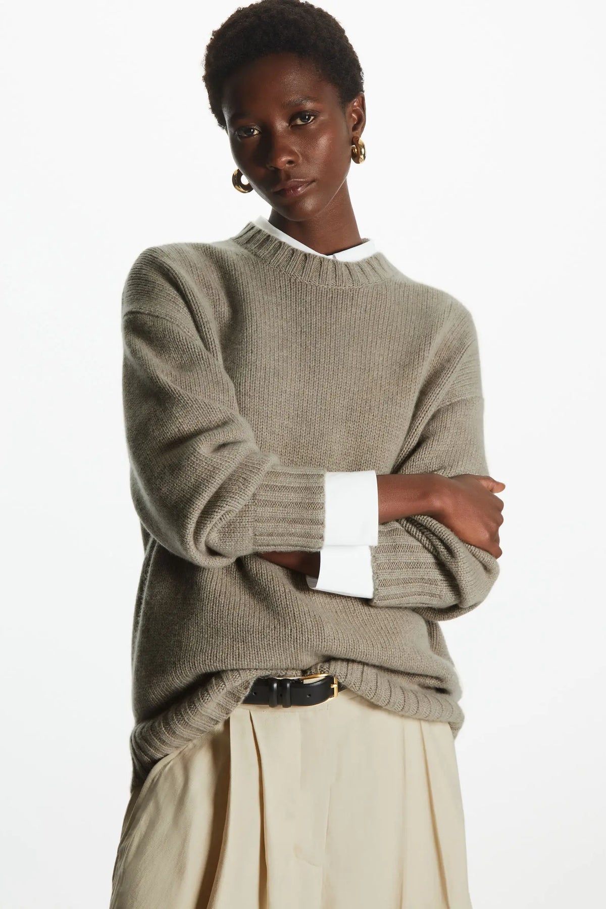 VILZSTUDIOS Loose Fit Round Neck Sweater