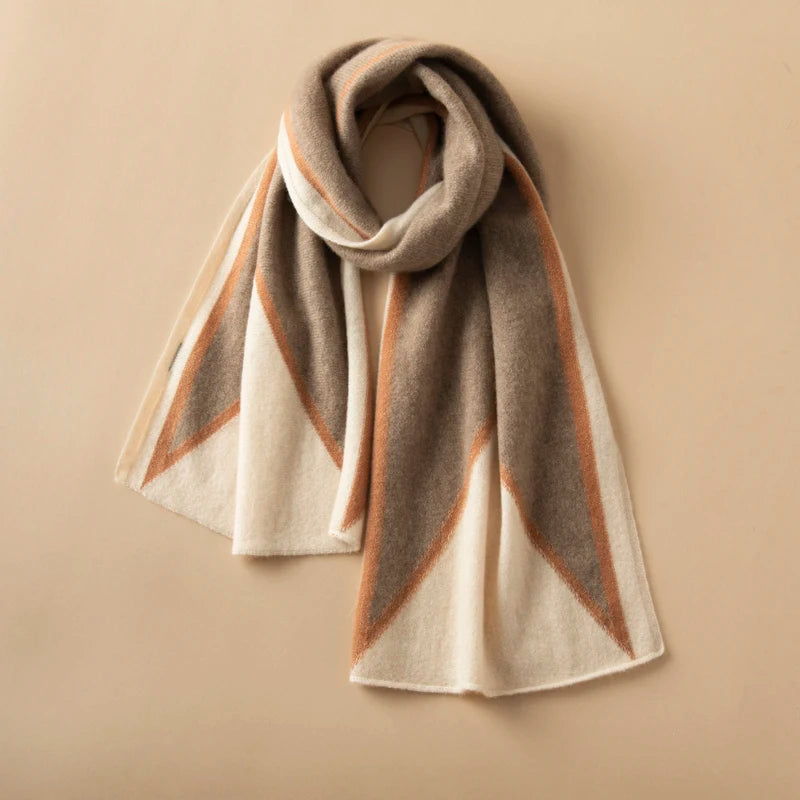 VILZSTUDIOS A-class High-quality 100% Cashmere New Cashmere Scarf 100% Knitted Warm Neck-Protecting High-end Fashion Wild Color in Winter.