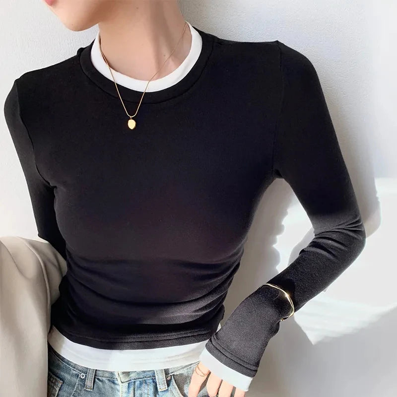 VILZSTUDIOS Classic Long Sleeve Slim Fit Top