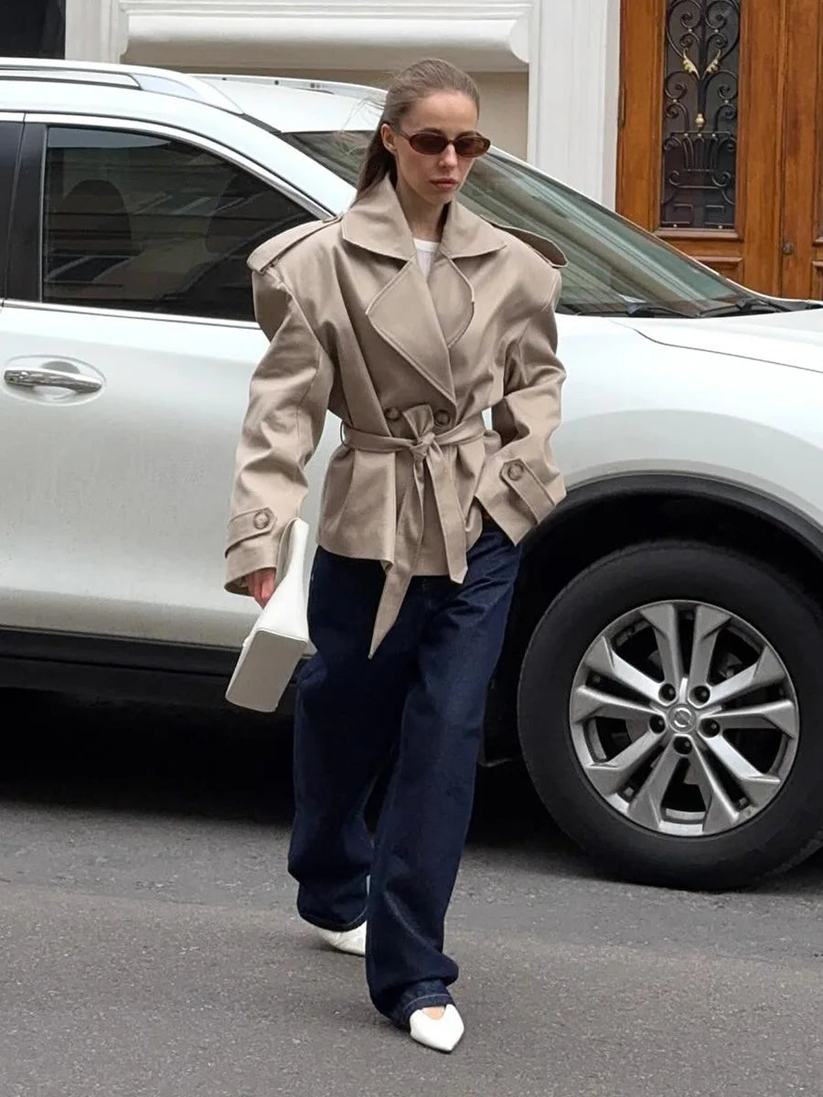 VILZSTUDIOS Lace Up Long Sleeve Jacket