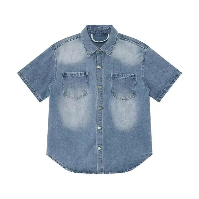 VILZSTUDIOS Denim Loose Two Pieces Set