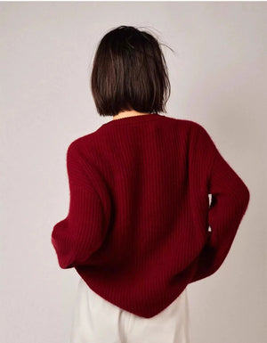 VILZSTUDIOS Retro Red Cashmere Sweater
