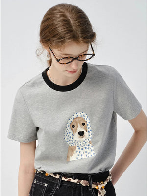 VILZSTUDIOS Graphic Cheerful Dog T-Shirt