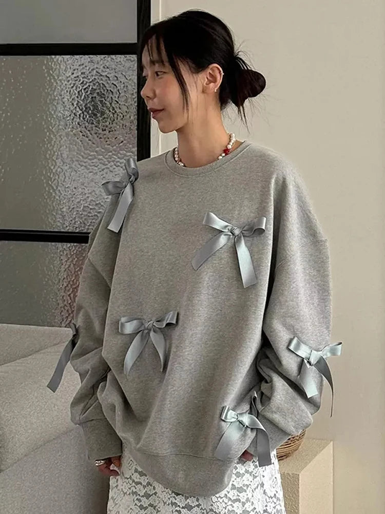 VILZSTUDIOS Bow Detail Oversized Sweater