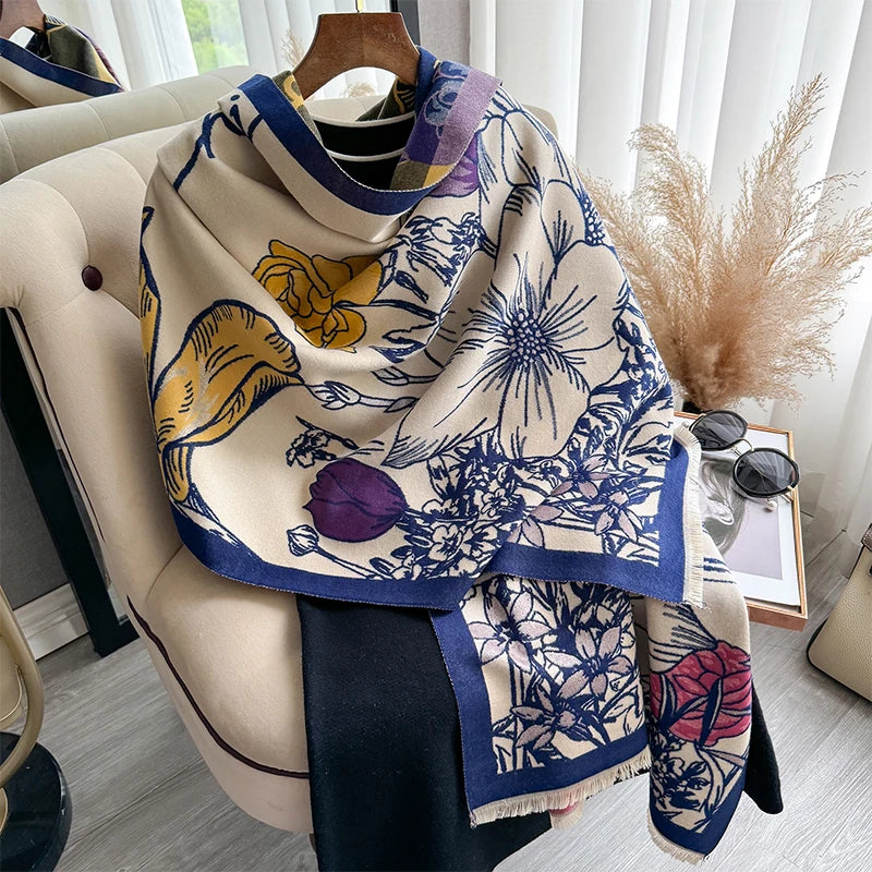VILZSTUDIOS Luxurious Two-Sided Cashmere Scarf