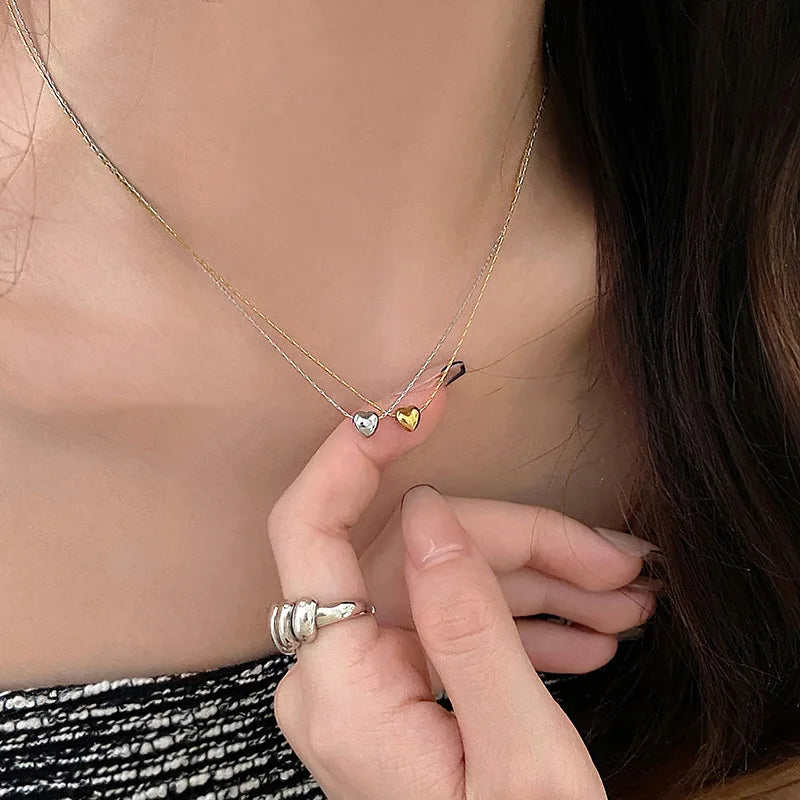 VILZSTUDIOS Classic Gold-Plated Mini Heart Pendant Necklace