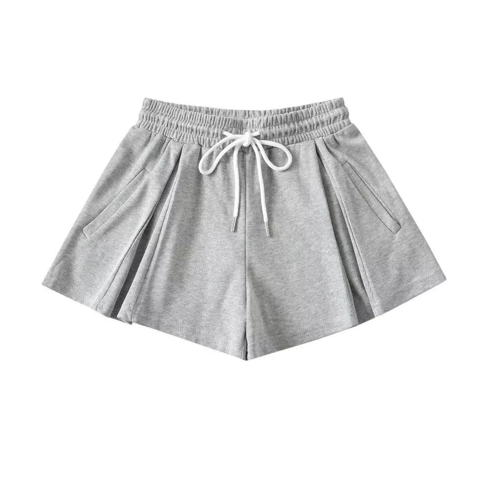 VILZSTUDIOS High Waist Flare Shorts Skirt Pants