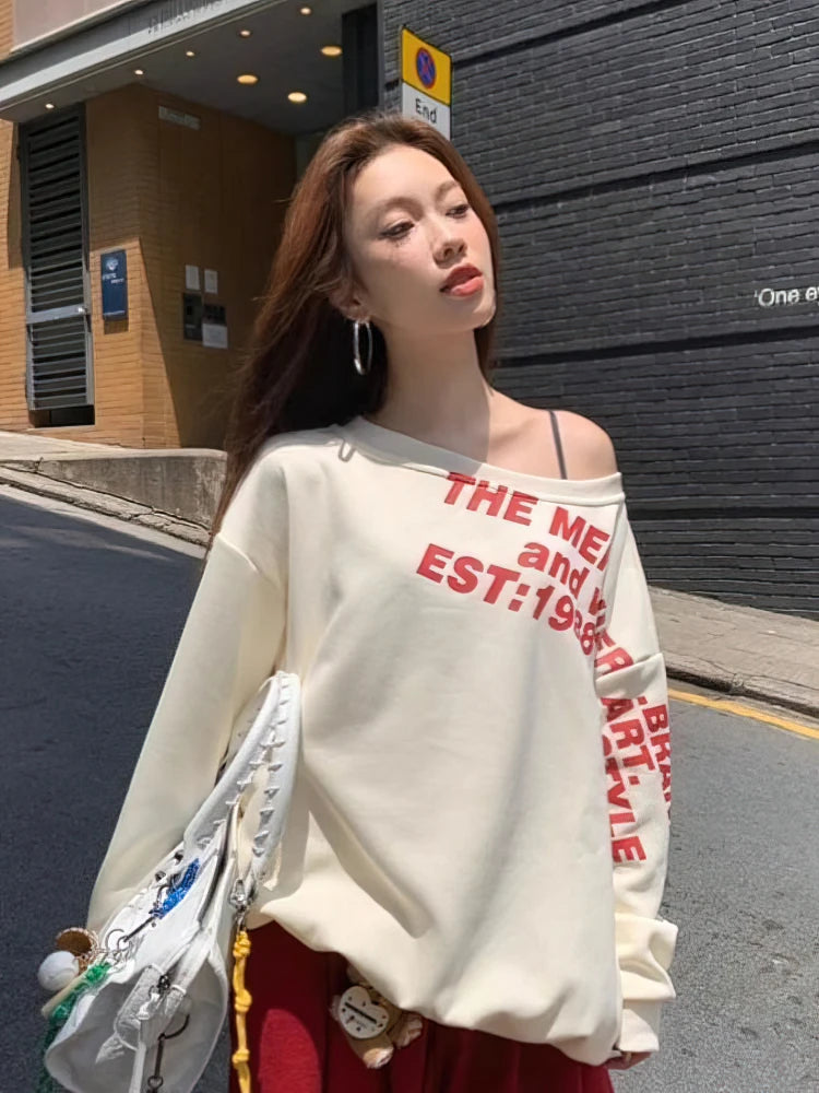 VILZSTUDIOS Sexy Oversize Y2K Print Sweater