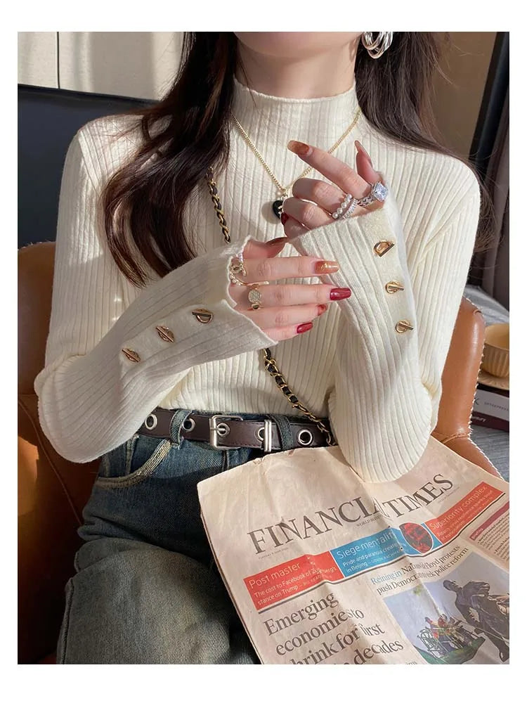VILZSTUDIOS Elegant Turtleneck Slim Fit Sweater