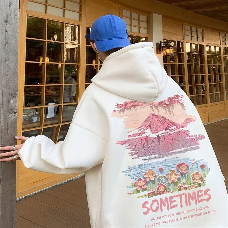 VILZSTUDIOS Letter Print Baggy Hoodie