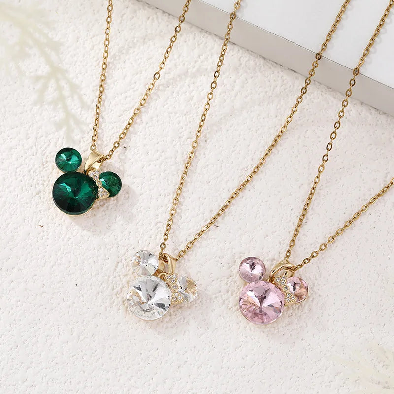 VILZSTUDIOS Disney Cartoon Colorful Zircon Pendant Necklace