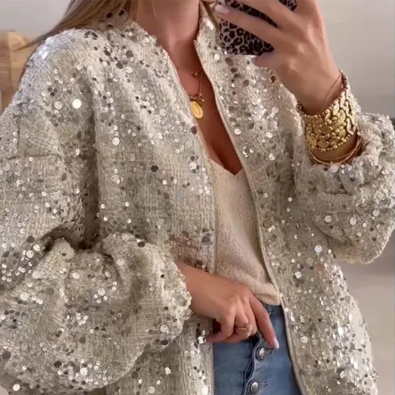 VILZSTUDIOS Sequin Loose Sleeve Jacket