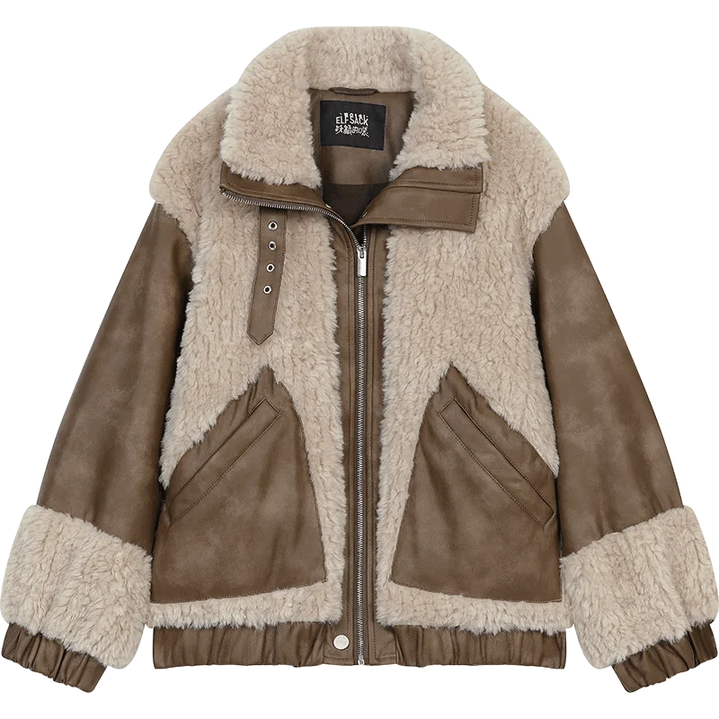 VILZSTUDIOS Vintage Woolen Fur Jacket