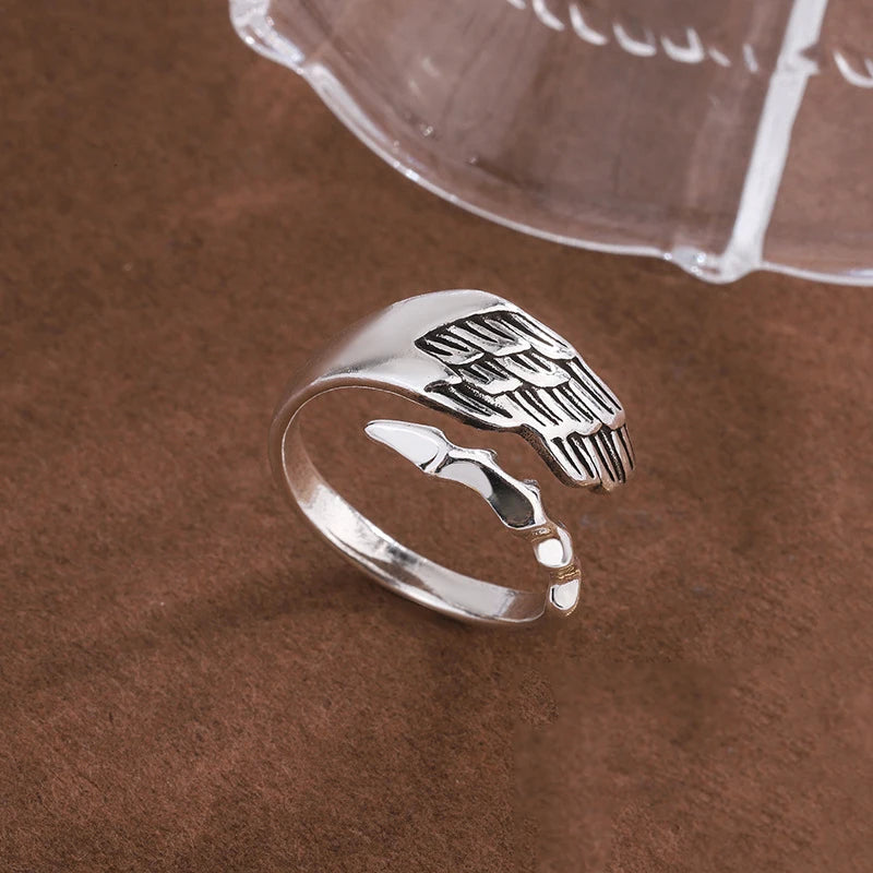 VILZSTUDIOS Asymmetric Punk Eagle Wing Ring