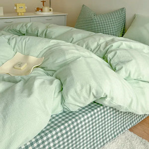 VILZSTUDIOS Vibrant Plaid Nordic Duvet Bedding Set