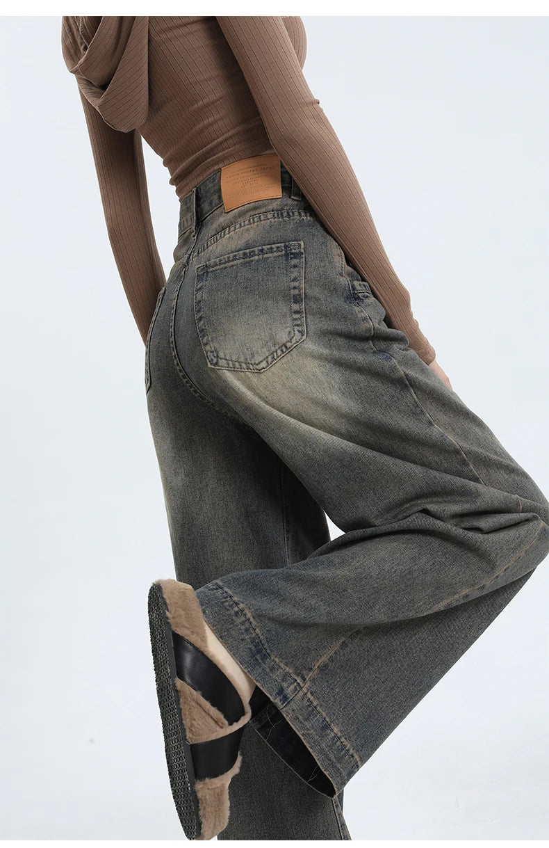VILZSTUDIOS Vintage Wide Leg High Waisted Jeans