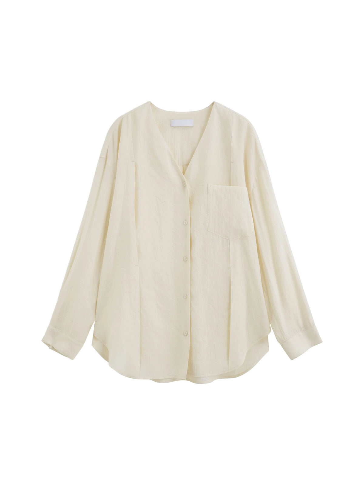 VILZSTUDIOS Stylish Summer Linen V-Neck Blouse