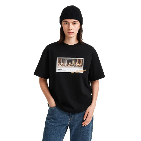 Funny Shiba Print Cotton T-Shirt